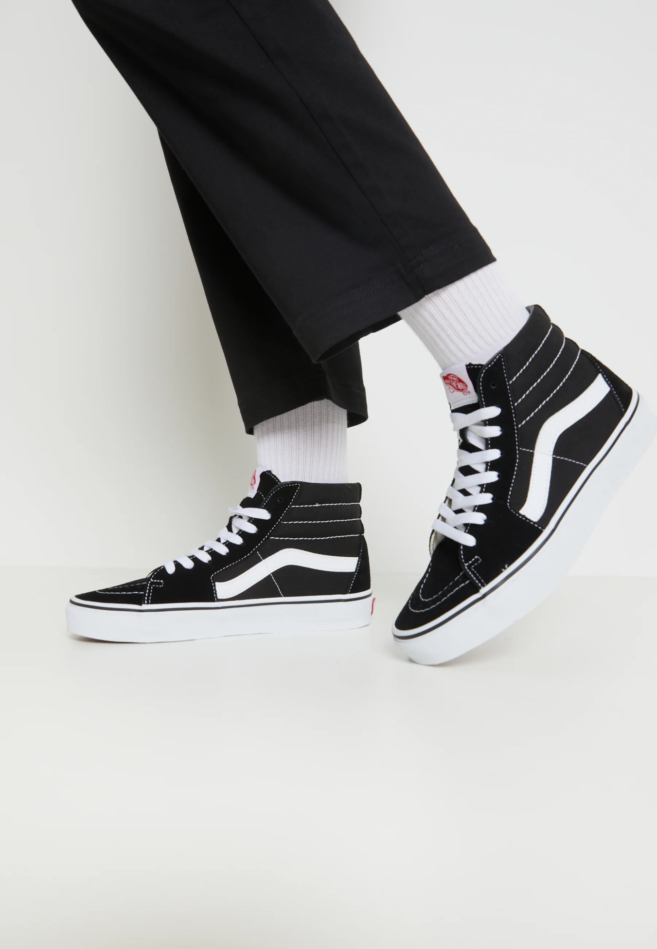 Tenis Vans Sk8 Hi Negro Blanco de Dama Original