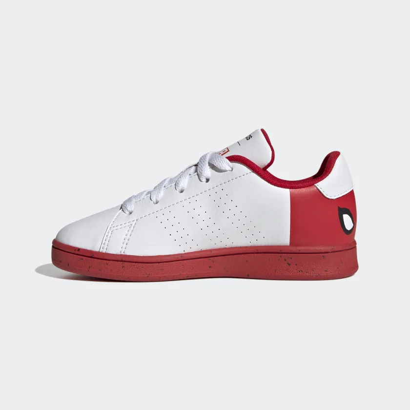 Tenis Adidas Advantage Spiderman Blanco Rojo de Niños Original