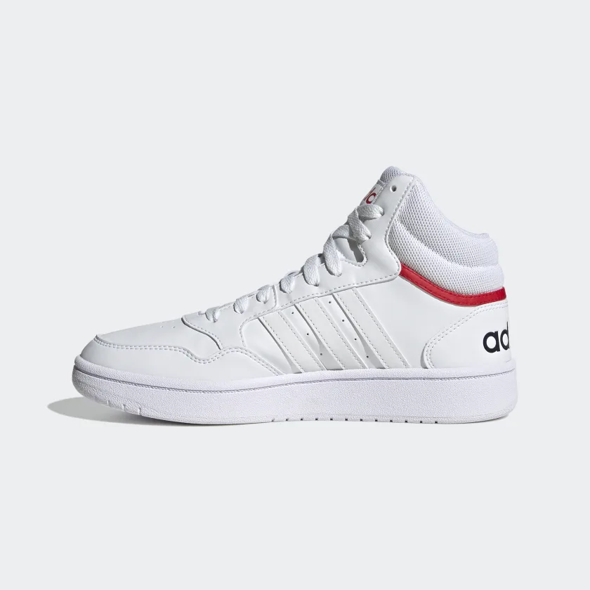 Tenis Bota Adidas Hoops Mid Blanco Flores de Dama