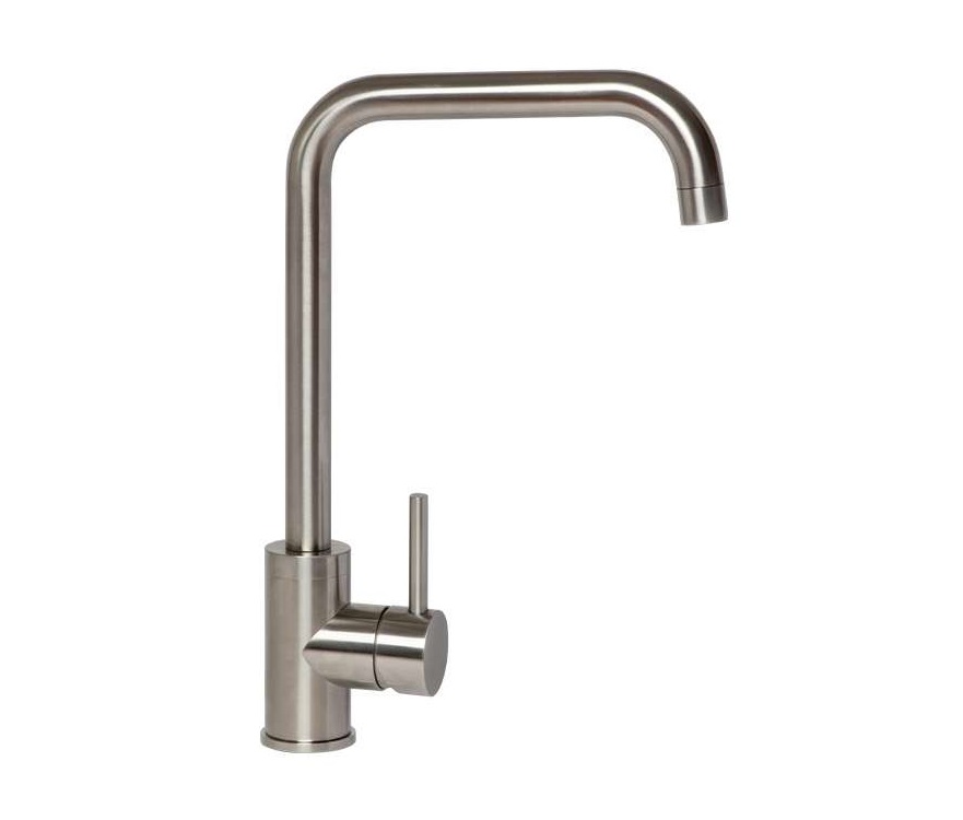 Llave Mezcladora Monomando Cuadrada P Lavabo Acero Inox 