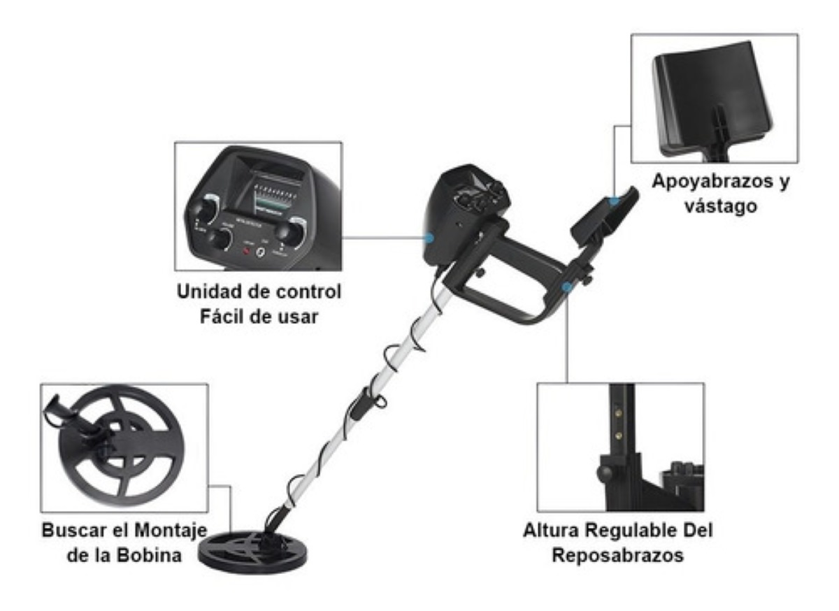 Detector Metales Subterraneos Alta Precisión Encuentra Oro Negro