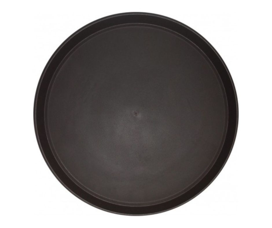 3 Charola Redonda Antiderrapante 16 PG/40 cm. Para mesero, Servicios de Eventos, Restaurante. (3 pzas)