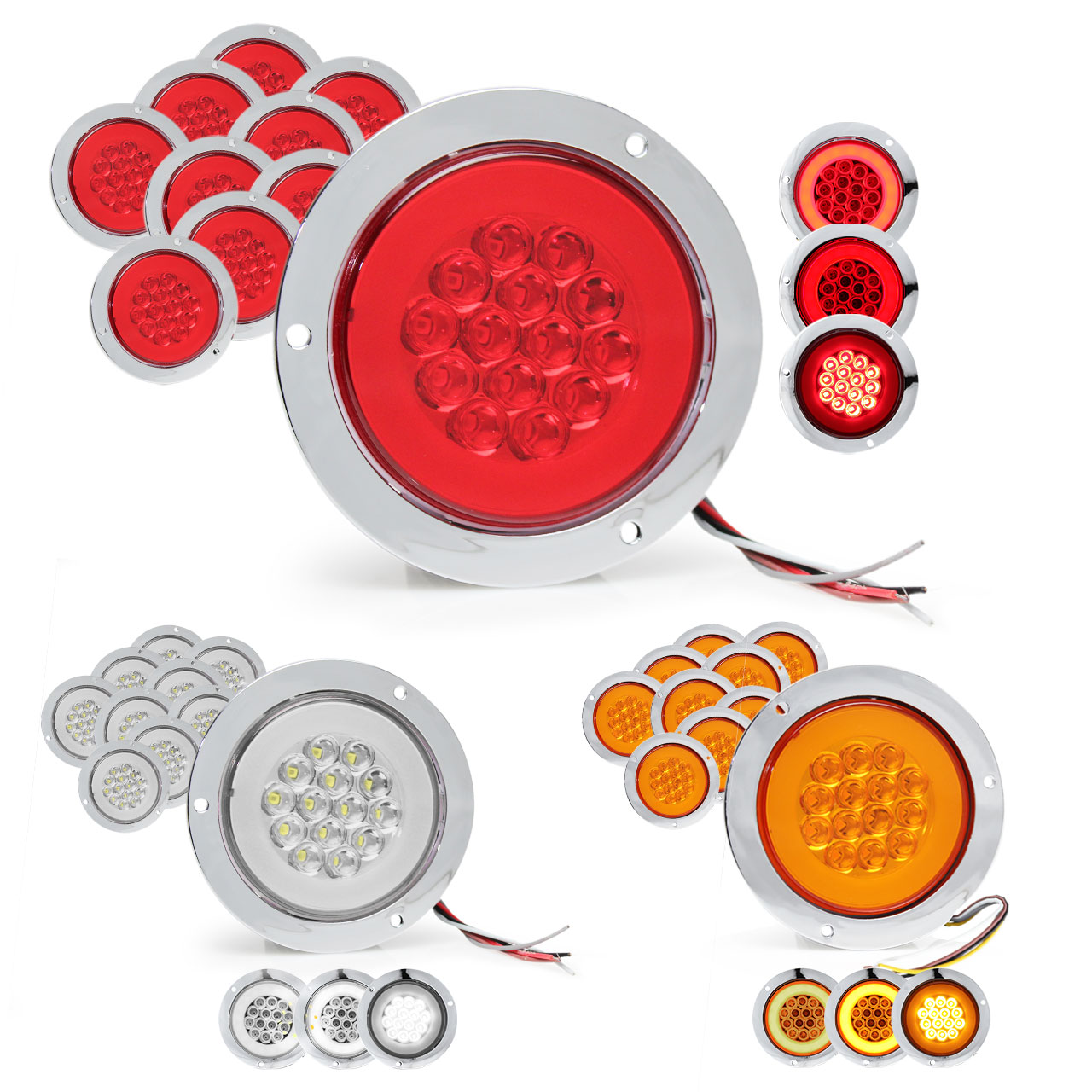 10 Plafon 14 Led Redondo Aro Plasma Gel 4 Funciones 12-24v