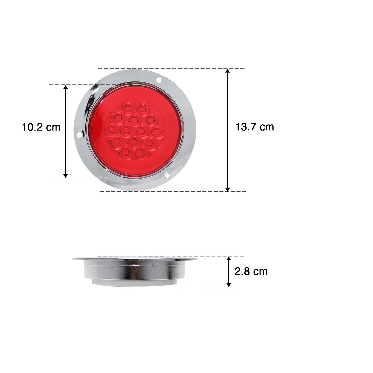 10 Plafon 14 Led Redondo Aro Plasma Gel 4 Funciones 12-24v