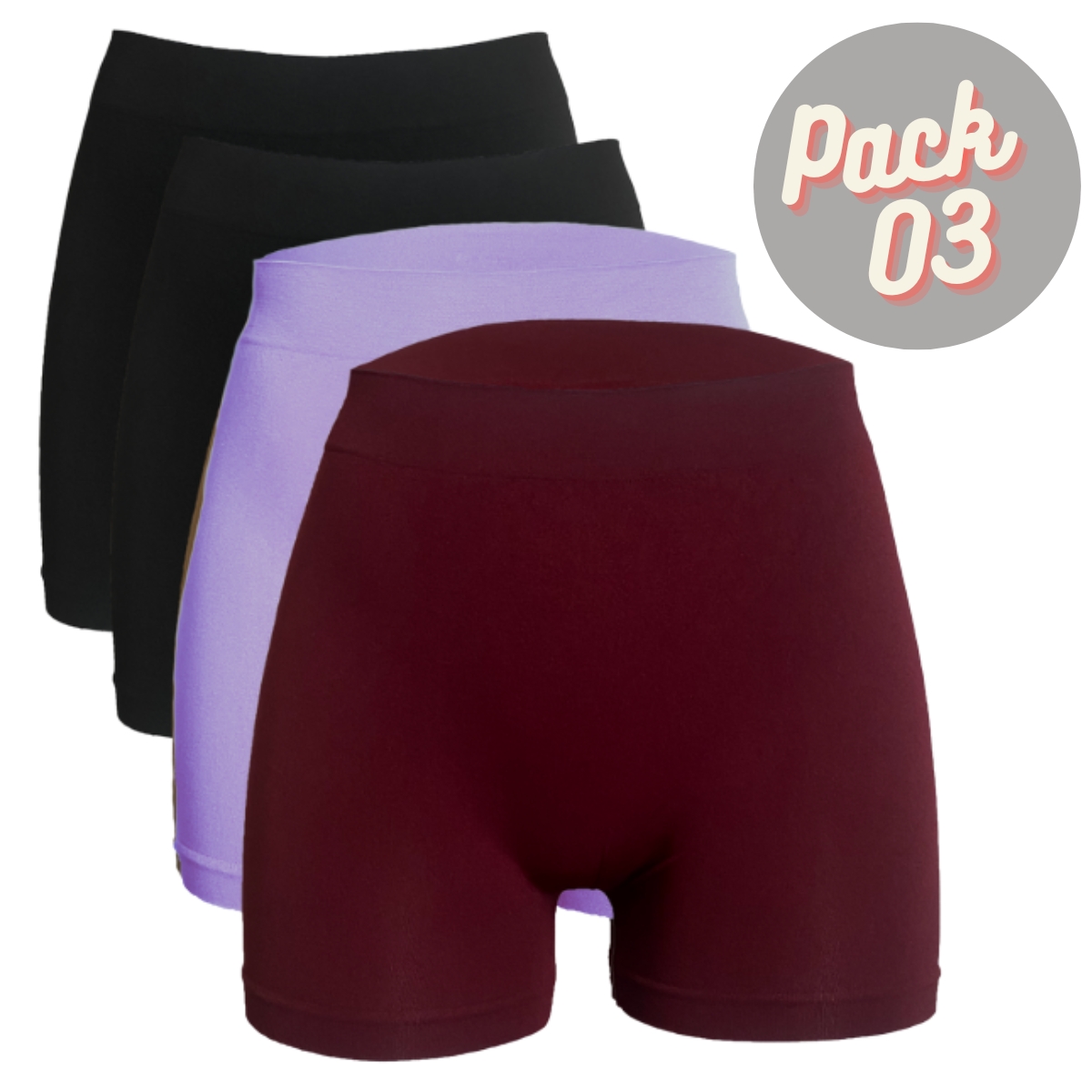 Pack 4 Shorts Corto Interior Mujer Bóxer Dama Microfibra Chore 