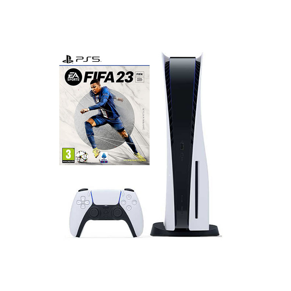 Sony PlayStation 5 825GB FIFA 23 Bundle color blanco y negro