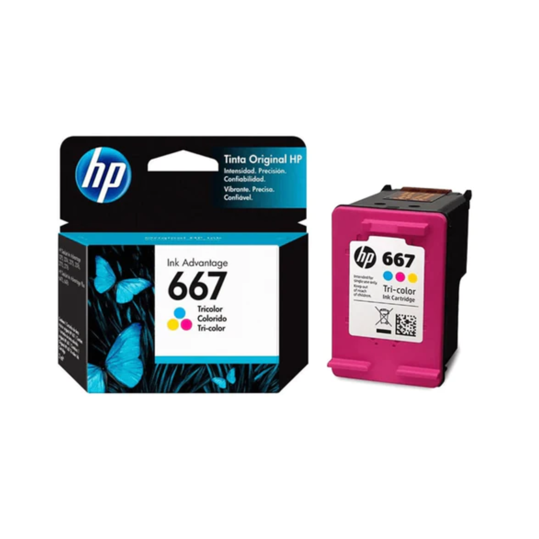 Tinta hp 667 tricolor 3ym78al