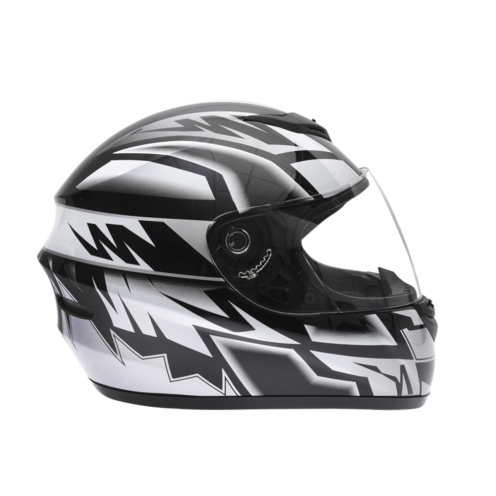 Casco Moto Cerrado ITALIKA Relámpago Certificado DOT Blanco/Negro