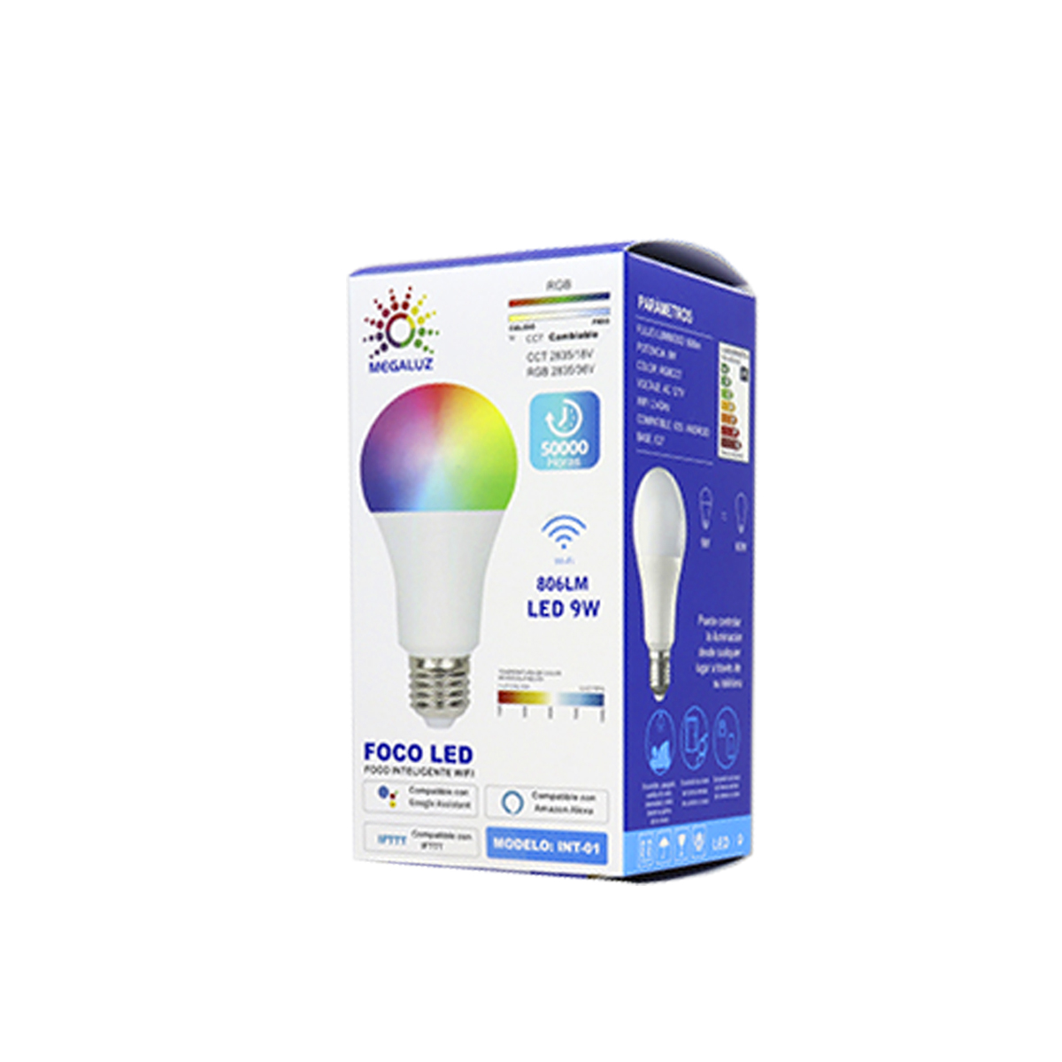 Foco Led con Luz RGB Megaluz BIN9W01