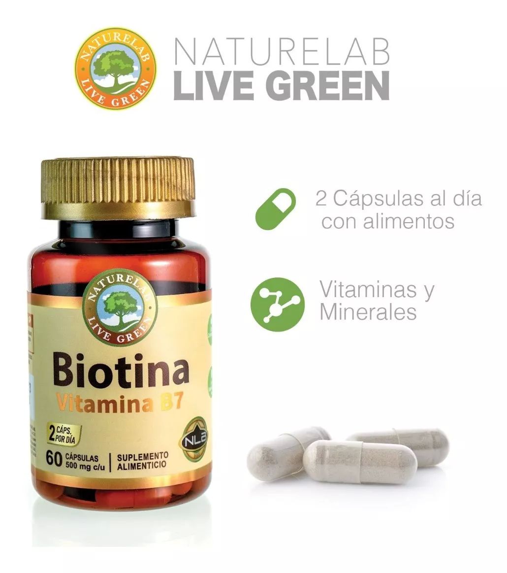 Biotina- Frena Caída de Cabello- 60 cápsulas- Naturelab sin sabor