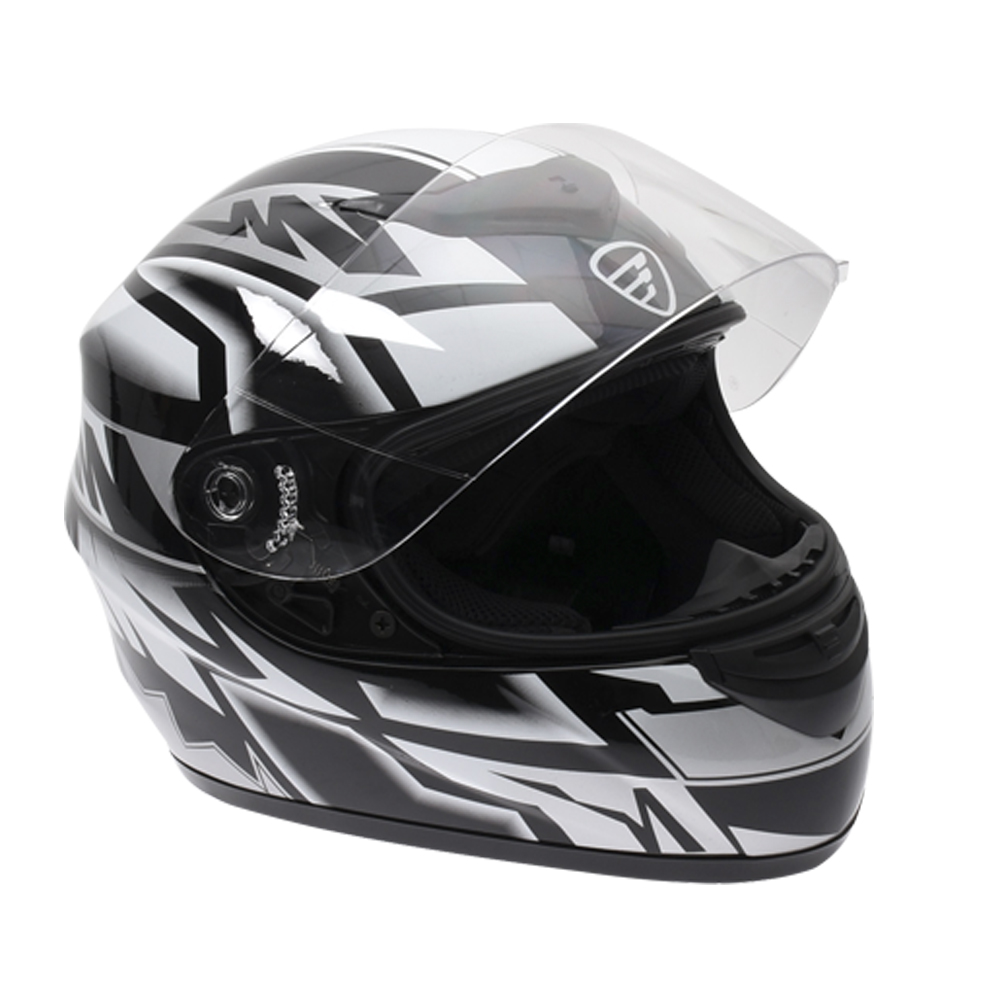 Casco Moto Cerrado ITALIKA Relámpago Certificado DOT Blanco/Negro