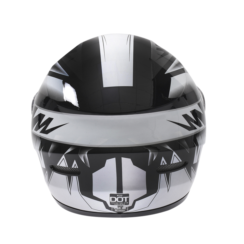 Casco Moto Cerrado ITALIKA Relámpago Certificado DOT Blanco/Negro