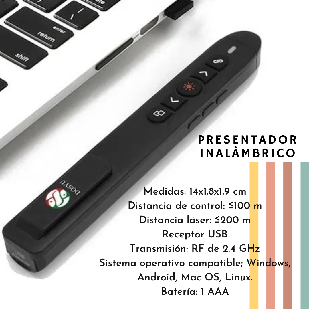 Apuntador Laser Presentador Inalámbrico DOSYU USB 100m