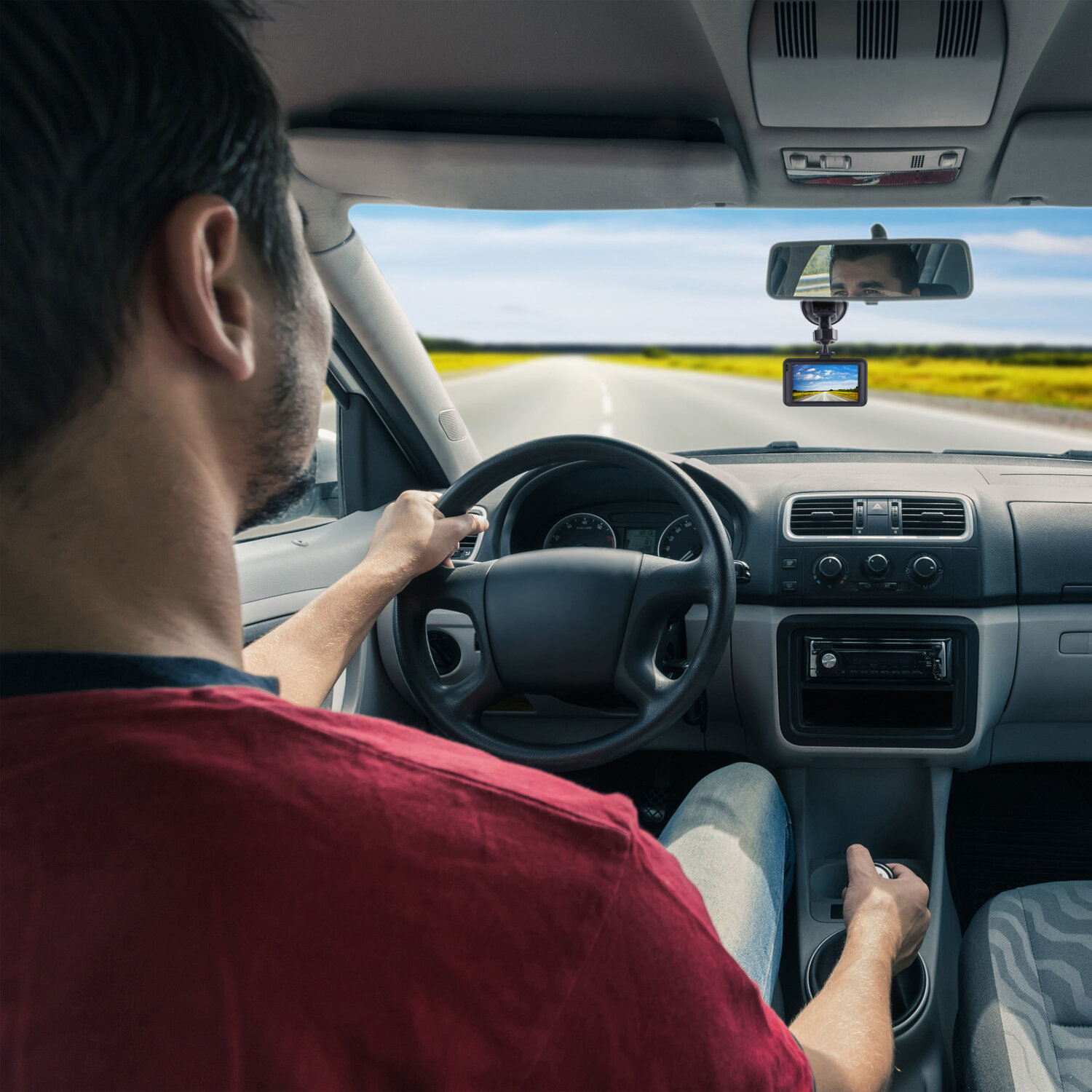 Cámara para auto con grabador Full HD y WDR