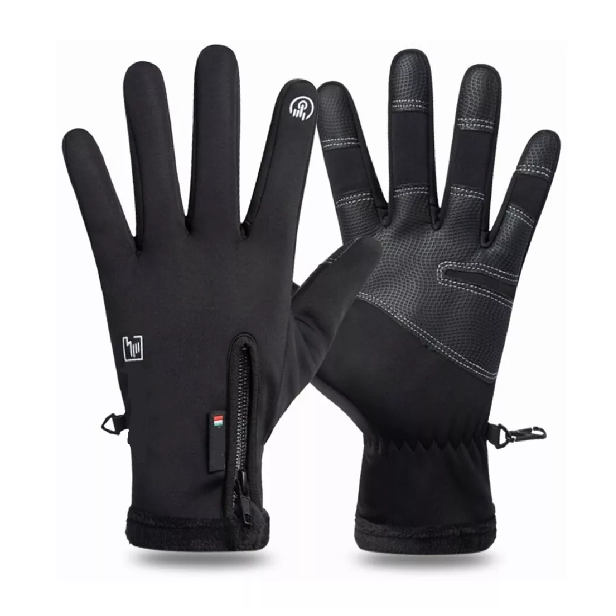 Guantes De Montar Cuero Invierno Impermeable Pantalla Tacil M