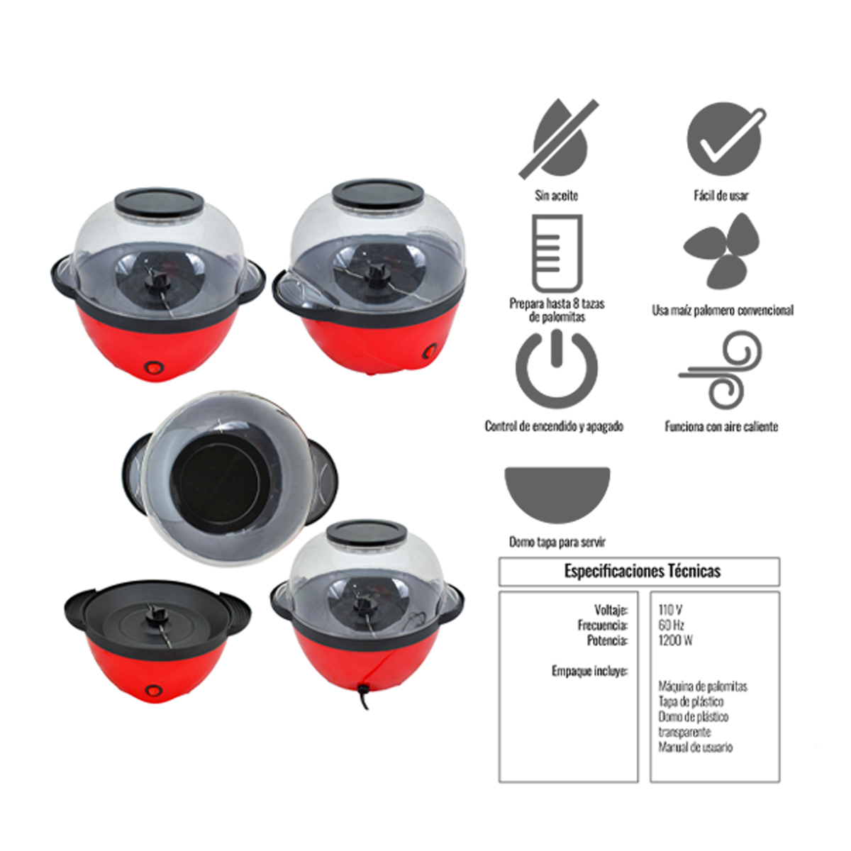 Máquina de Palomitas Link Bits RH-912