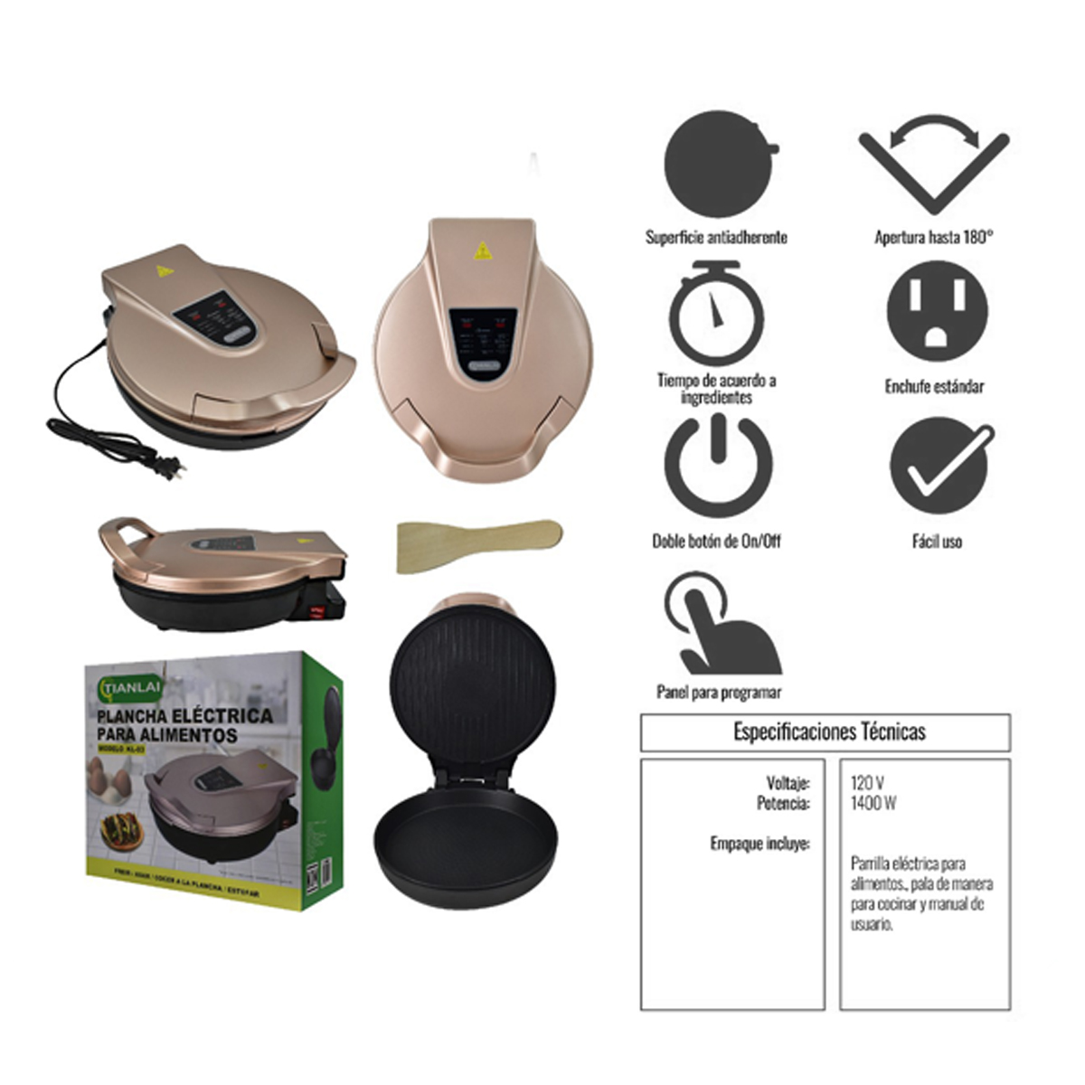 Plancha Eléctrica Tianlai CRE04