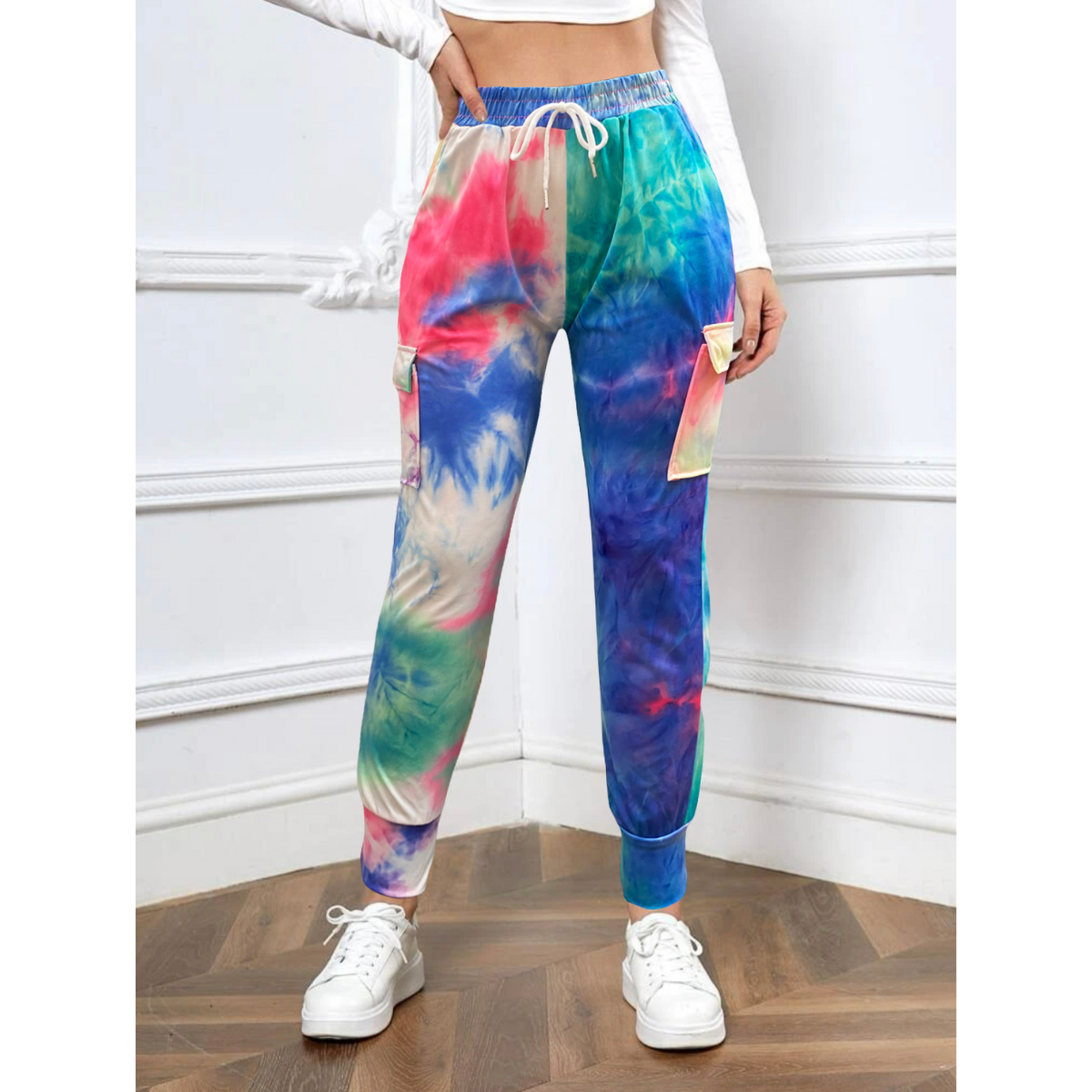 Pants Mujer Casual Jogger Dama Tie Dye Leggins Gym Deporte