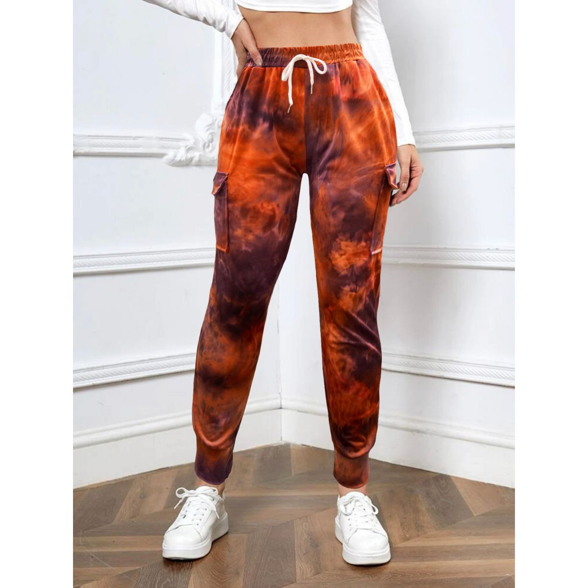 Pants Mujer Casual Jogger Dama Tie Dye Leggins Gym Deporte