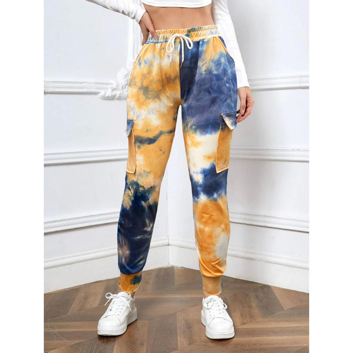 Pants Mujer Casual Jogger Dama Tie Dye Leggins Gym Deporte