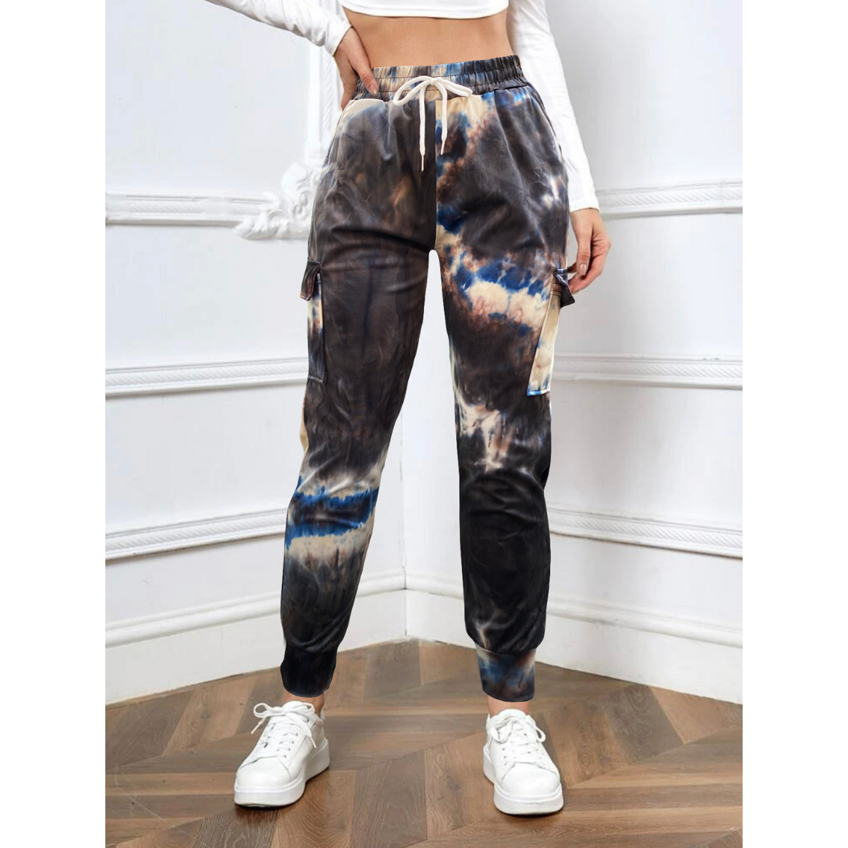 Pants Mujer Casual Jogger Dama Tie Dye Leggins Gym Deporte
