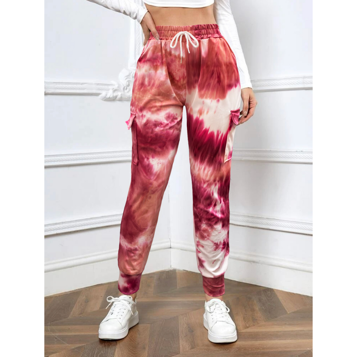 Pants Mujer Casual Jogger Dama Tie Dye Leggins Gym Deporte