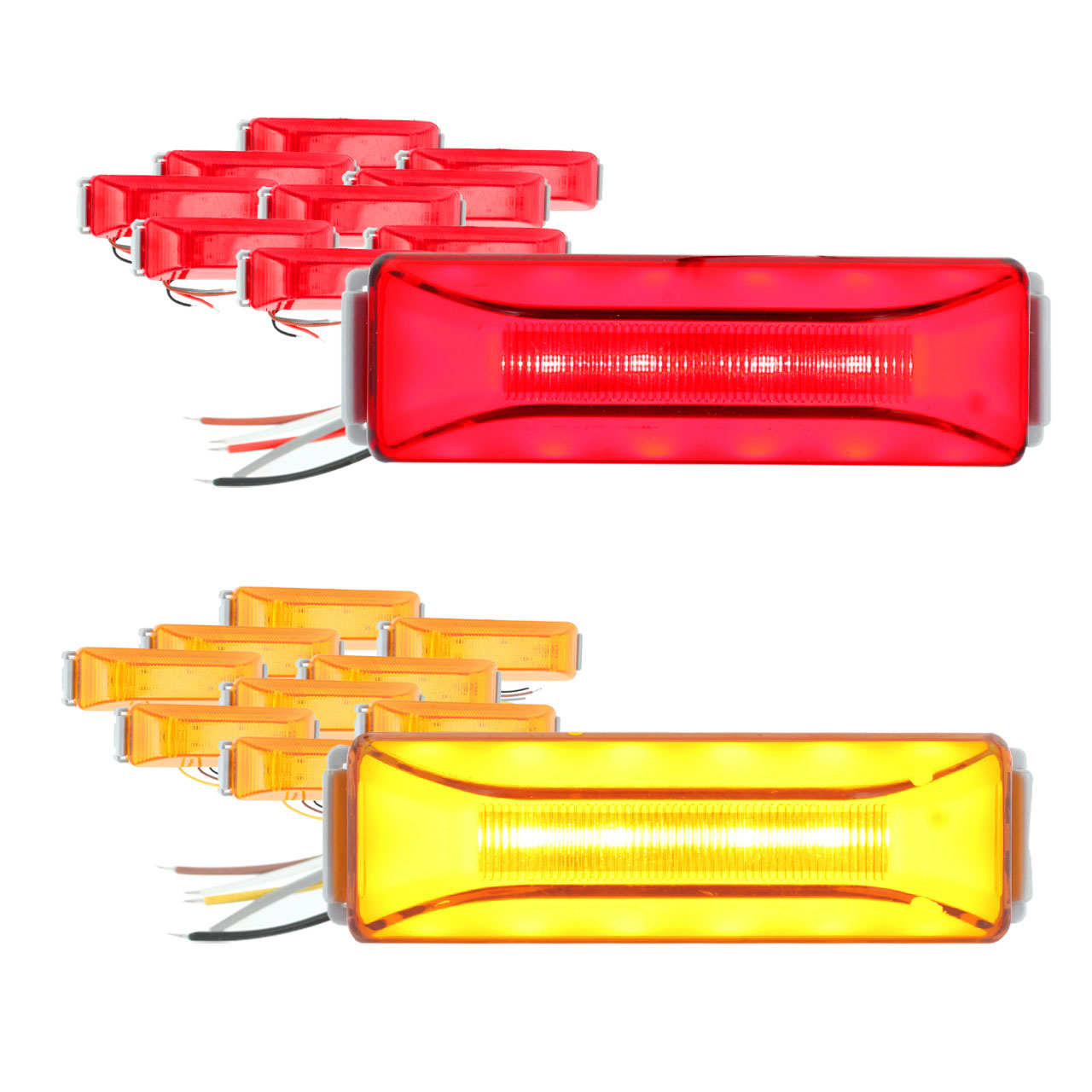 10 Plafones 10 Led Lateral Alta Baja Tractocamion 12-24v