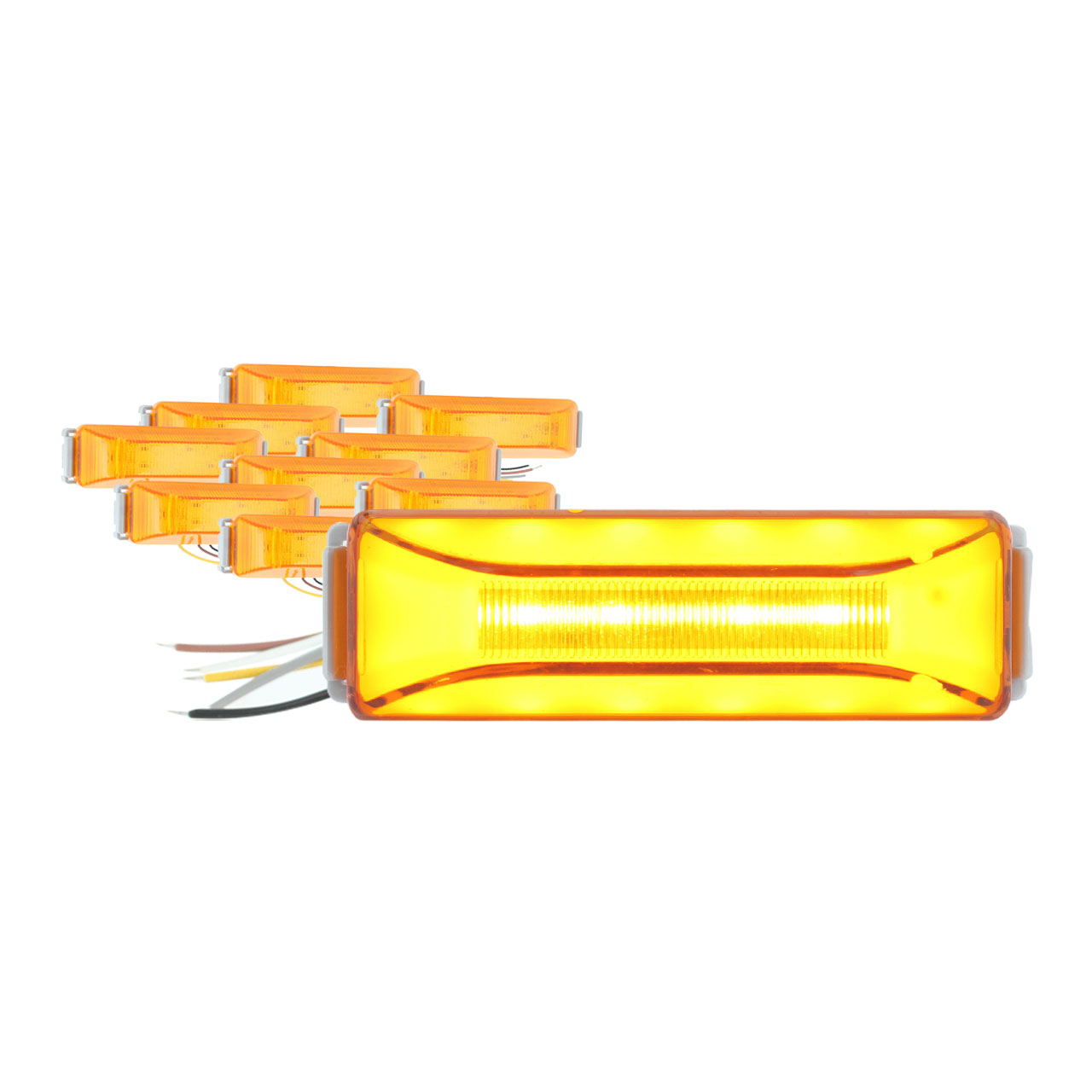 10 Plafones 10 Led Lateral Alta Baja Tractocamion 12-24v