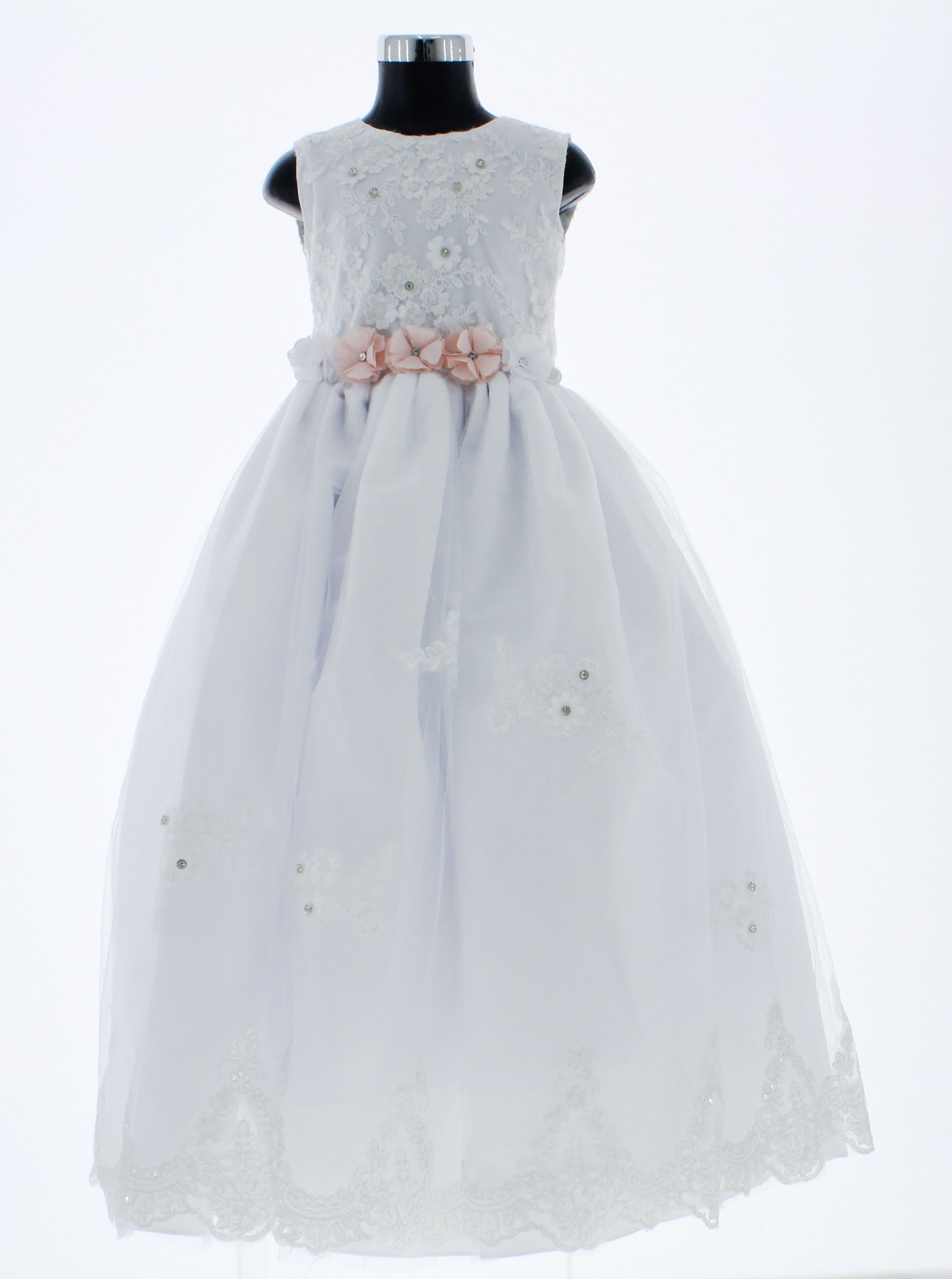 Vestido Blanco Primera Comunión o Ceremonia  6 a 16 años 3359.