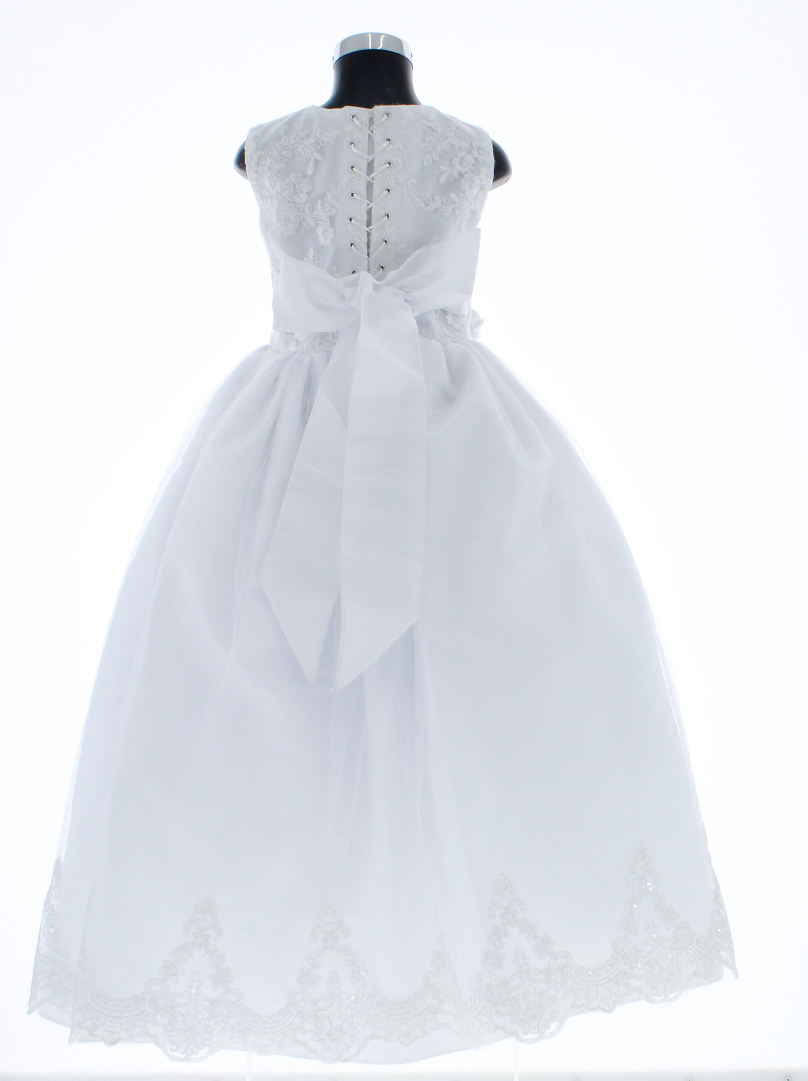 Vestido Blanco Primera Comunión o Ceremonia  6 a 16 años 3359.