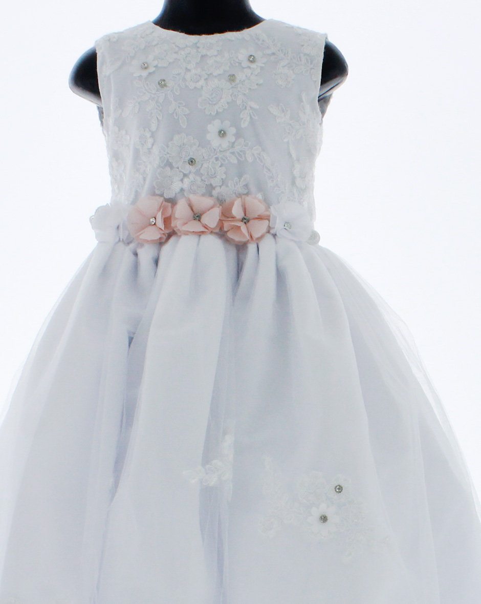 Vestido Blanco Primera Comunión o Ceremonia  6 a 16 años 3359.