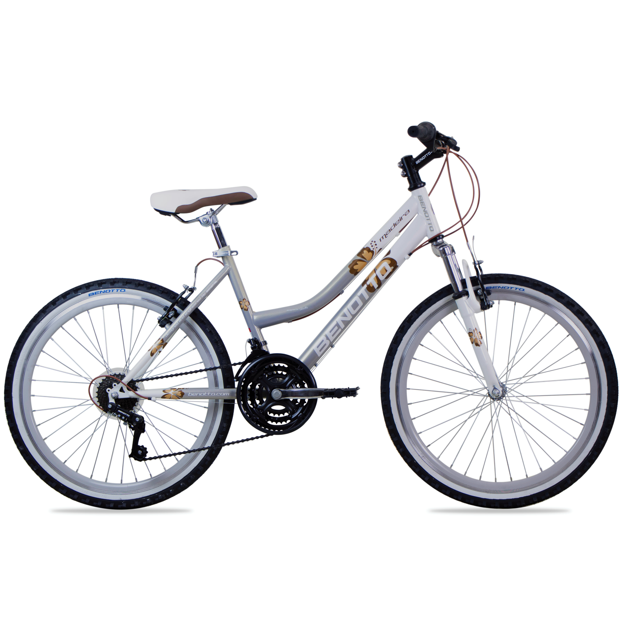 Bicicleta BENOTTO Montaña MADEIRA R24 Acero 21V. Aqua/Blanco Mujer
