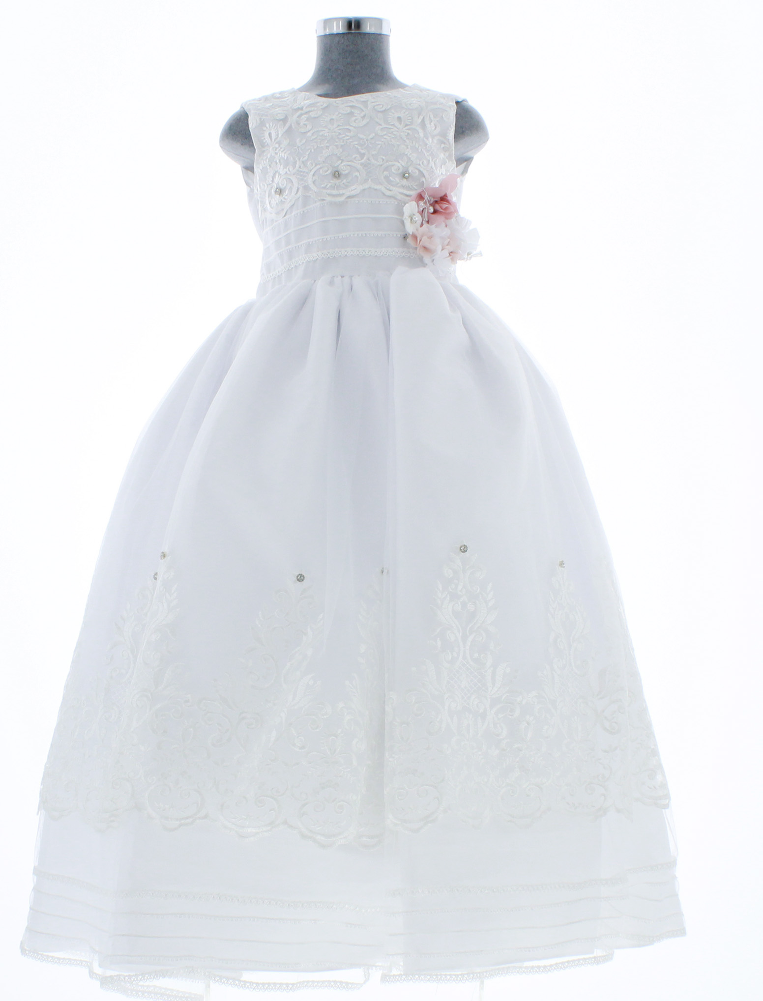 Vestido Blanco Primera Comunión o Ceremonia  6 a 16 años 3360.