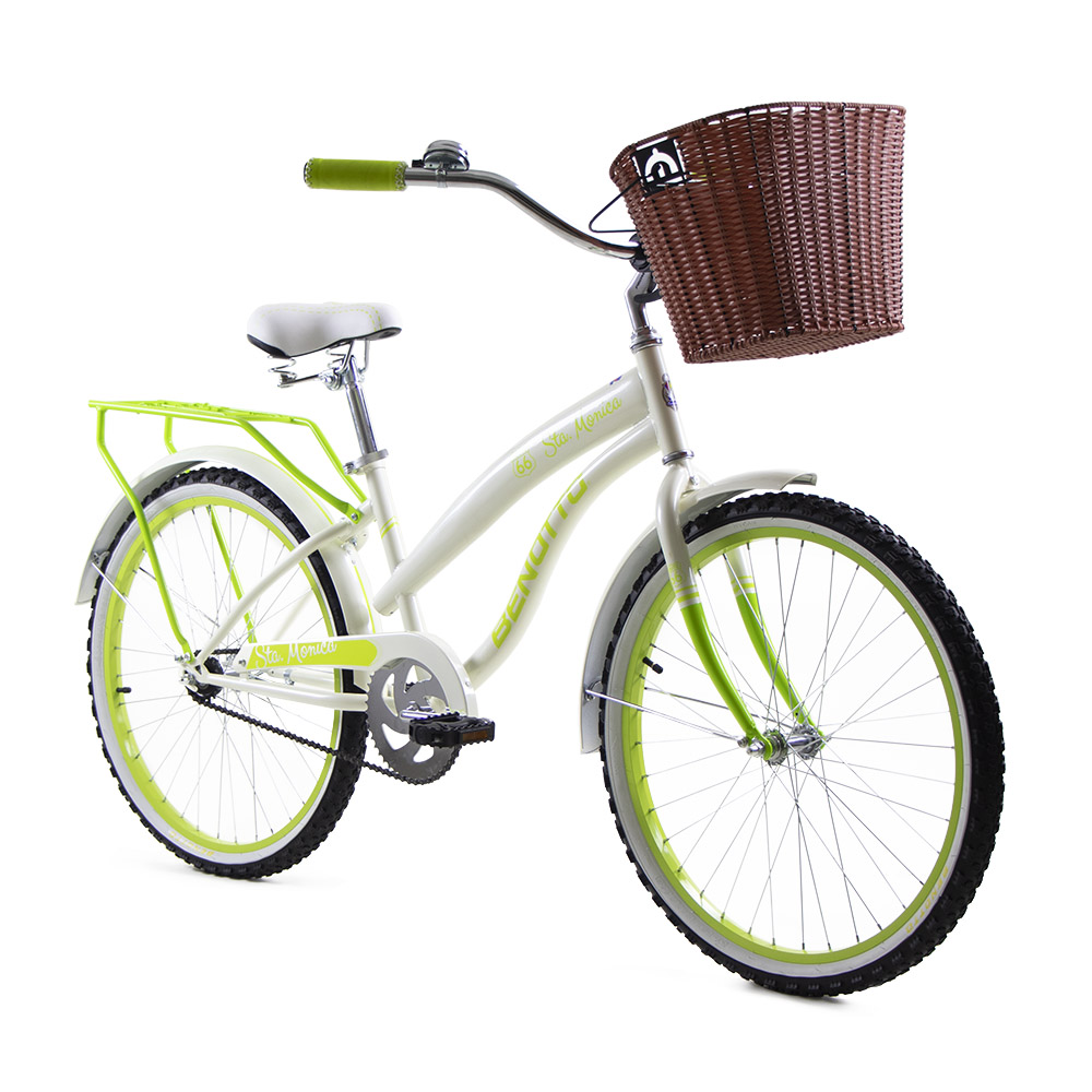 Bicicleta BENOTTO City STA. MONICA R24 Acero 1V.  Crema/Verde Claro Mujer