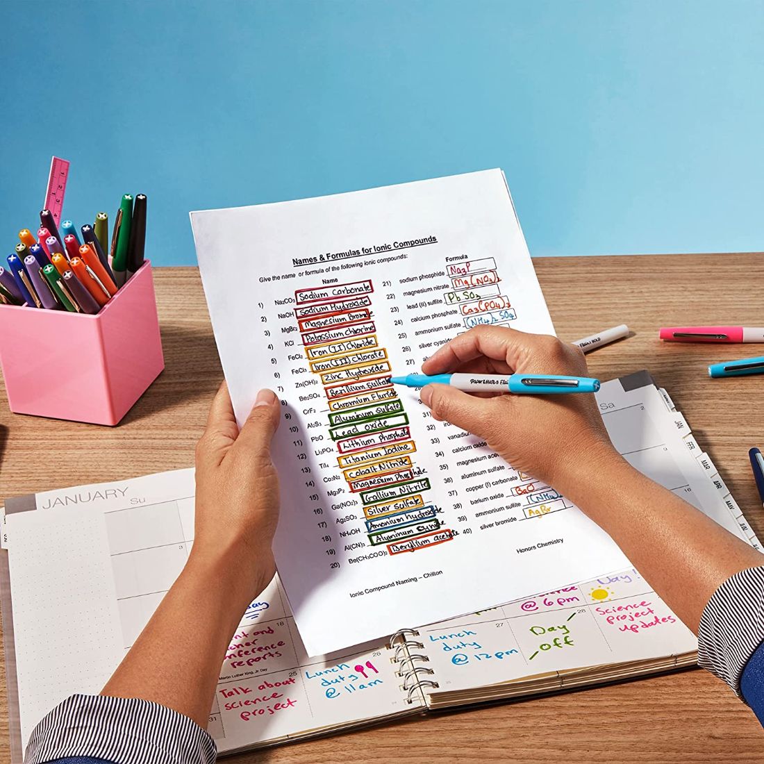 Paper Mate Flair Bolígrafos de Punta de Fieltro Colores Surtidos, 12 pzas