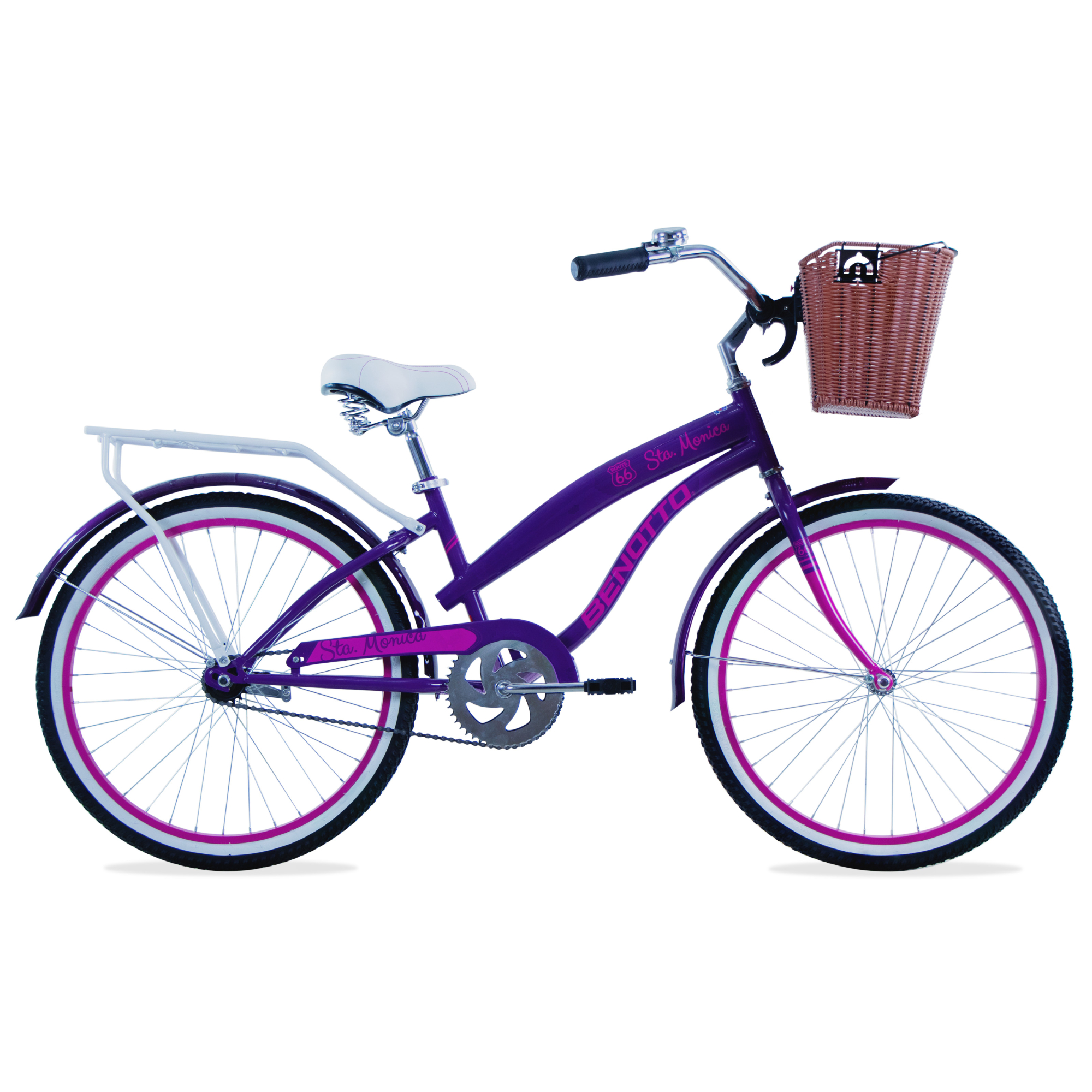 Bicicleta BENOTTO City STA. MONICA R24 Acero 1V.  Crema/Verde Claro Mujer