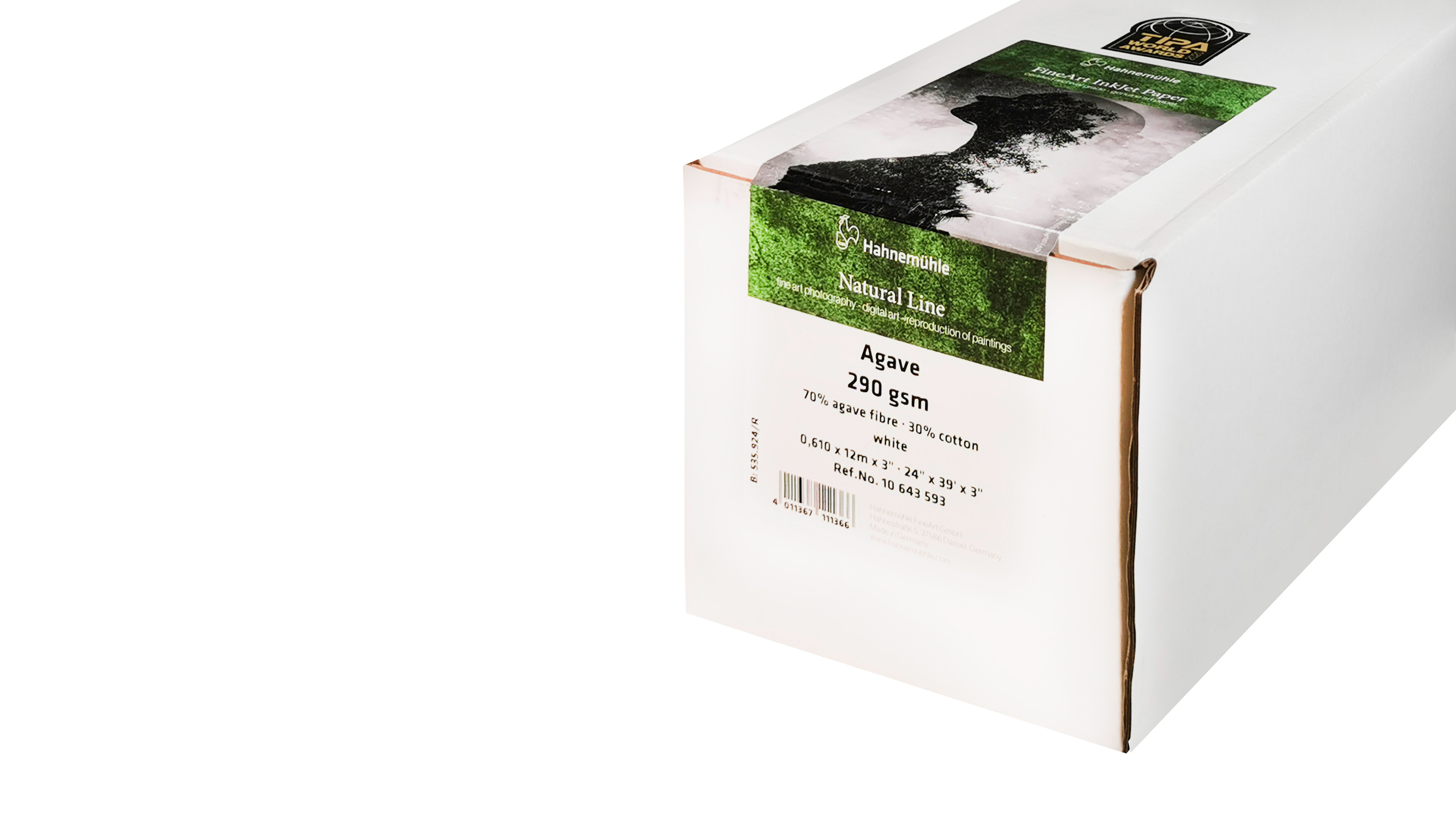 Papel Hahnemühle 10643593 Agave 290gr 24 Pulgadas Rollo con 12m Blanco