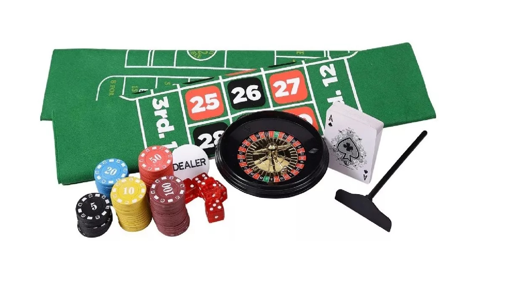4 En 1 Juego Casino Dados, black Jack, Texas Hold Em Y Ruleta