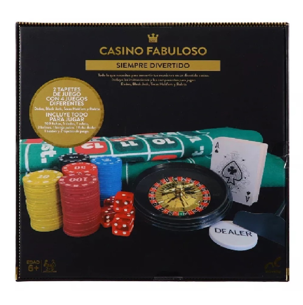 4 En 1 Juego Casino Dados, black Jack, Texas Hold Em Y Ruleta