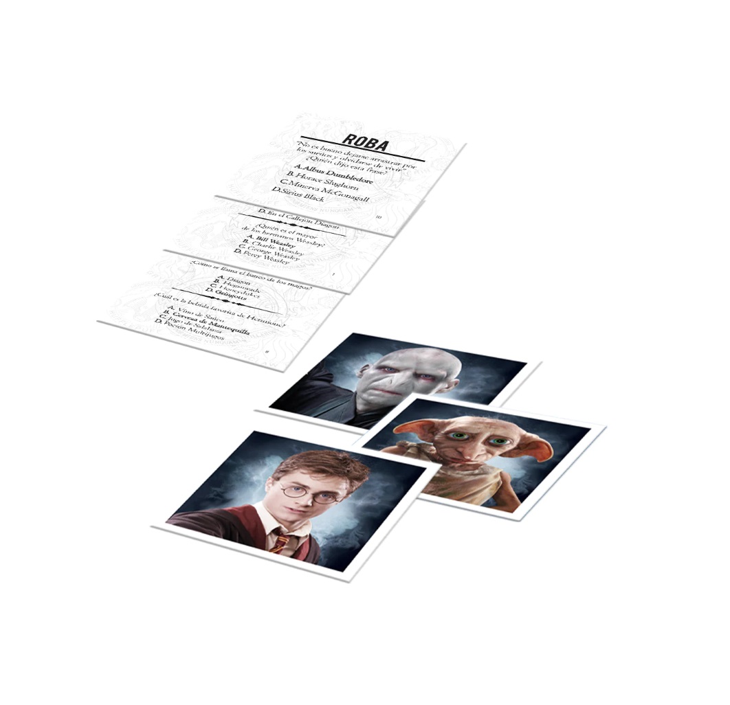 Juego de Mesa, Trivia Edición Especial Harry Potter, Con 189 Tarjetas Con 350 Preguntas, Solo Conocedores