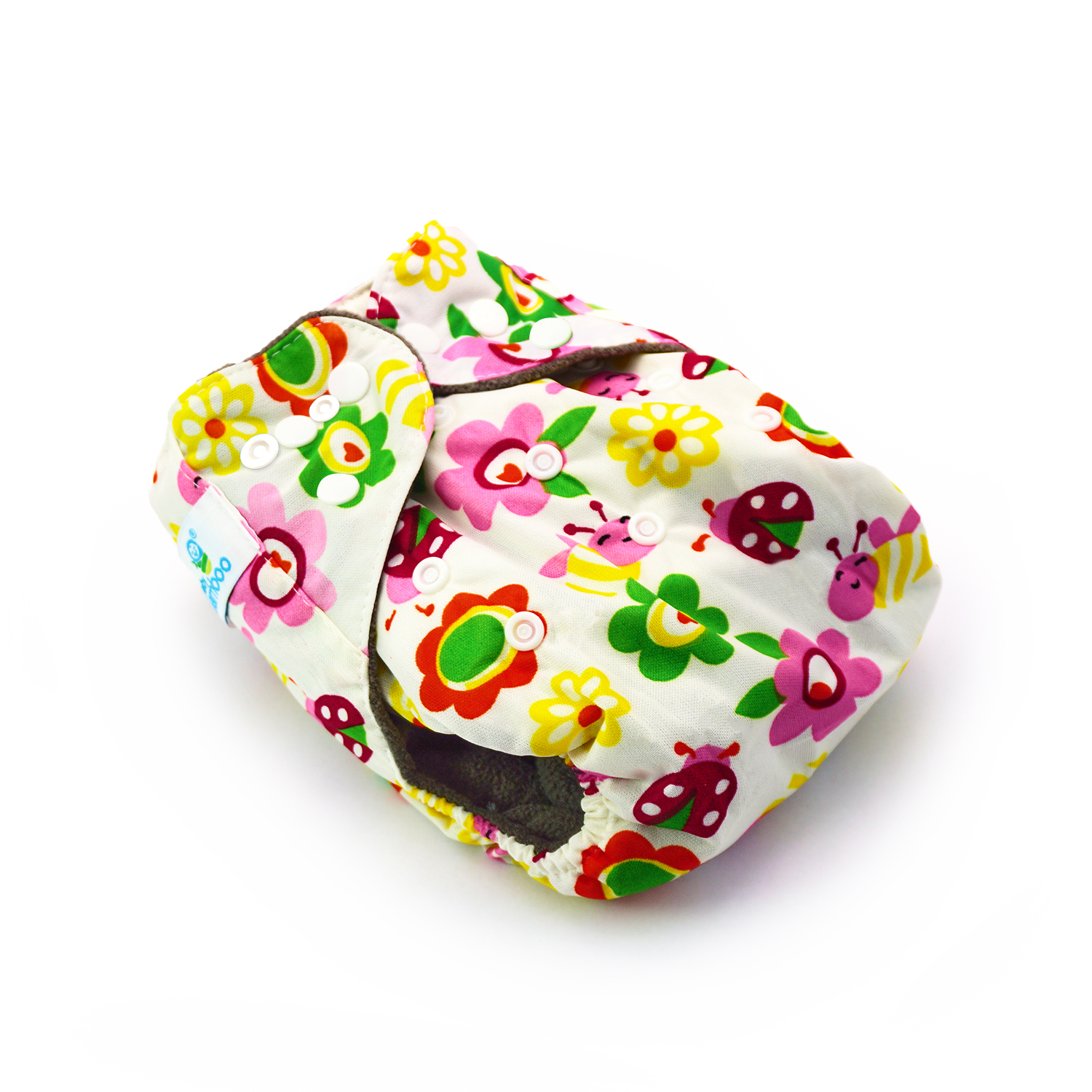 5 Pañales Ecológicos estampados Interior Bambú + 5  Insertos microfibra de 4 capas NIÑA.