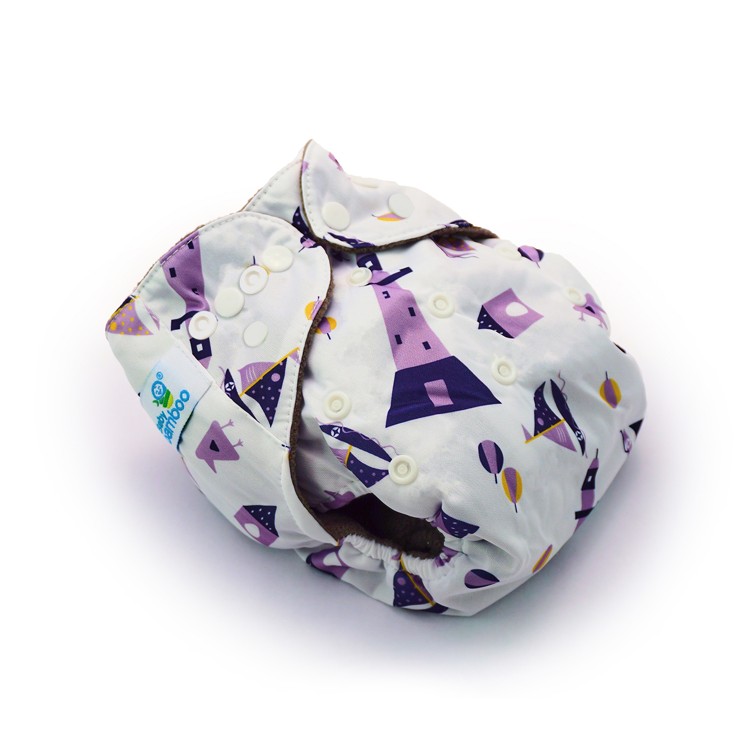 5 Pañales Ecológicos estampados Interior Bambú + 5  Insertos microfibra de 4 capas NIÑA.