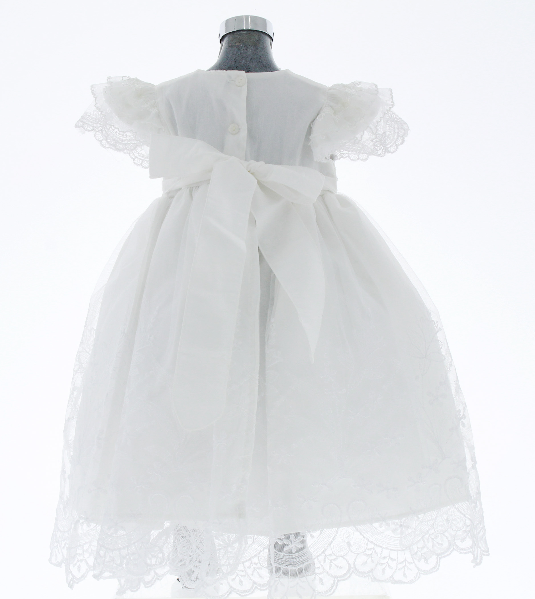 Vestido de Bautizo para Niña Blanco 3399 0 a 3 Años.