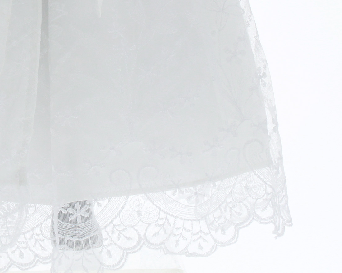 Vestido de Bautizo para Niña Blanco 3399 0 a 3 Años.