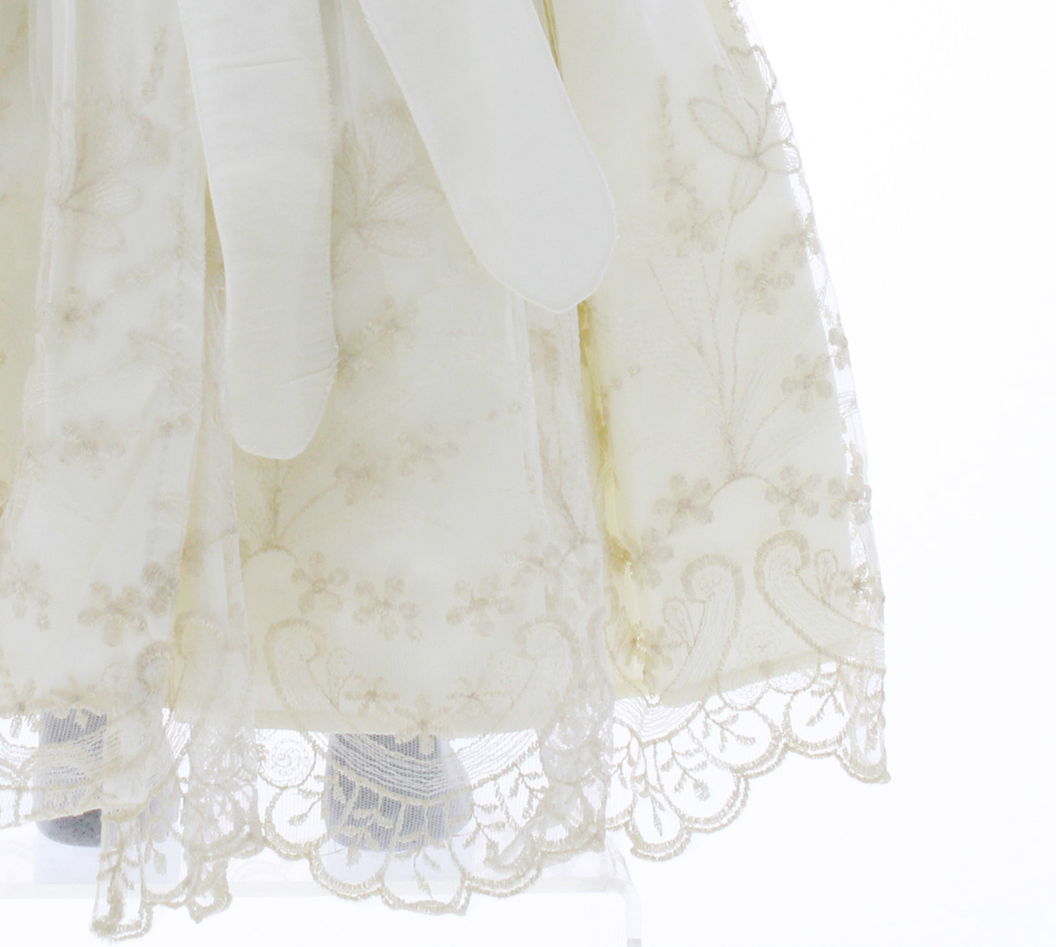 Vestido de Bautizo para Niña Beige 3400 0 a 3 Años.