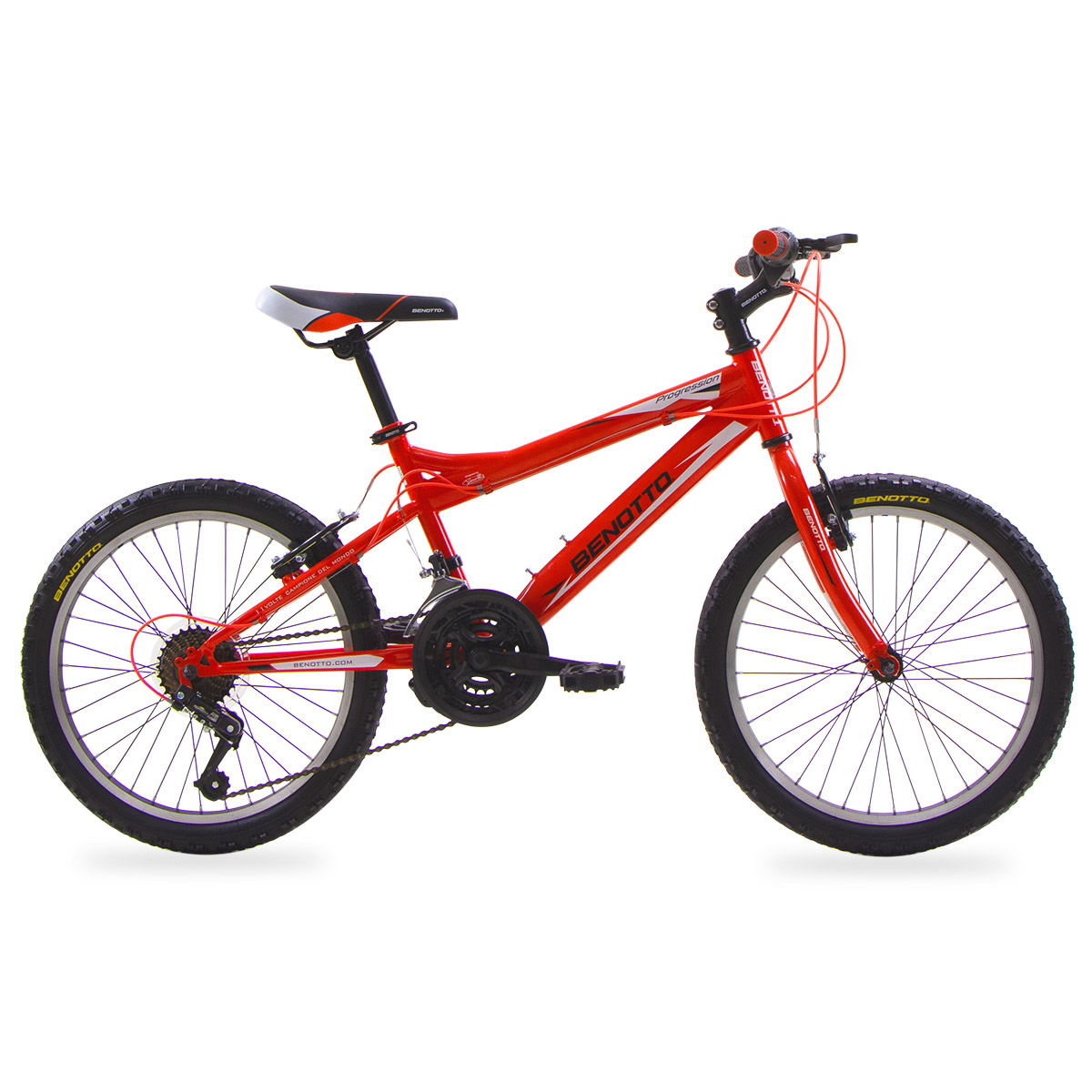 Bicicleta BENOTTO Montaña PROGRESSION R20 Acero 21V. Naranja Niño