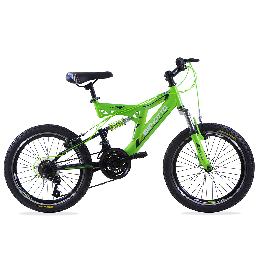 Bicicleta BENOTTO Montaña SNIPER R20 Acero 21V. Gris Oscuro/Amarillo Niño