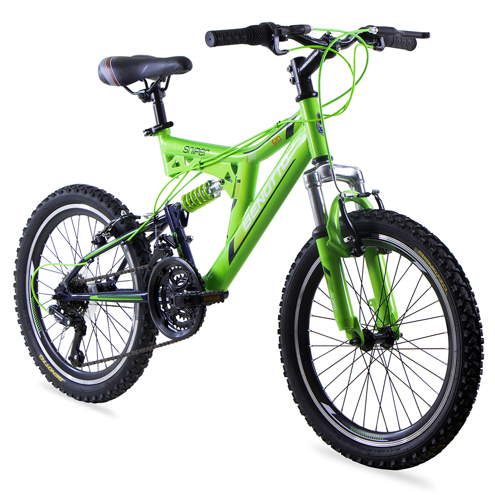 Bicicleta BENOTTO Montaña SNIPER R20 Acero 21V. Gris Oscuro/Amarillo Niño