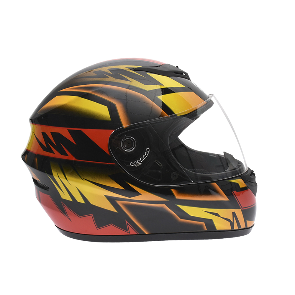 Casco Moto Cerrado ITALIKA Relámpago Certificado DOT Amarillo/Rojo/Negro