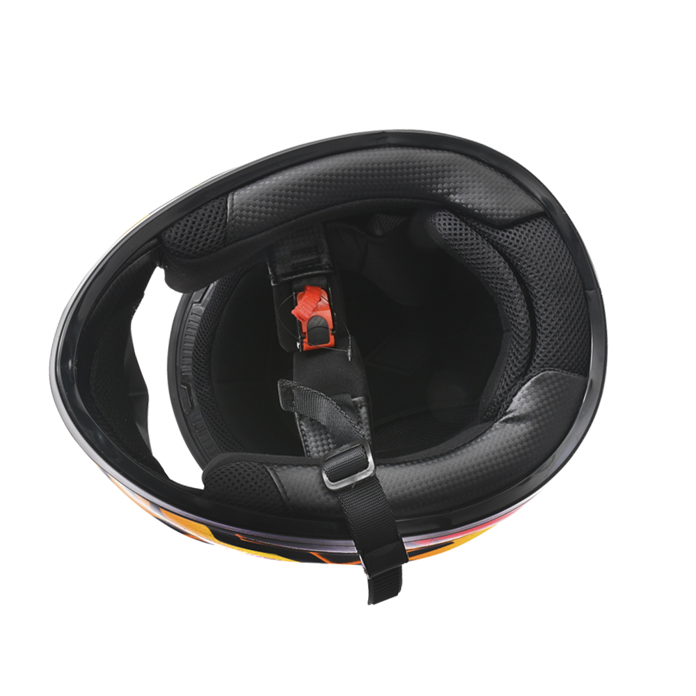Casco Moto Cerrado ITALIKA Relámpago Certificado DOT Amarillo/Rojo/Negro